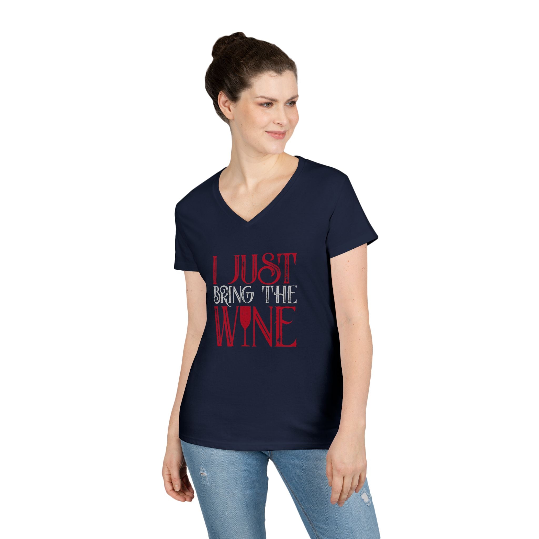 Wine Lover's V-Neck T-Shirt – Discover More Wine!
