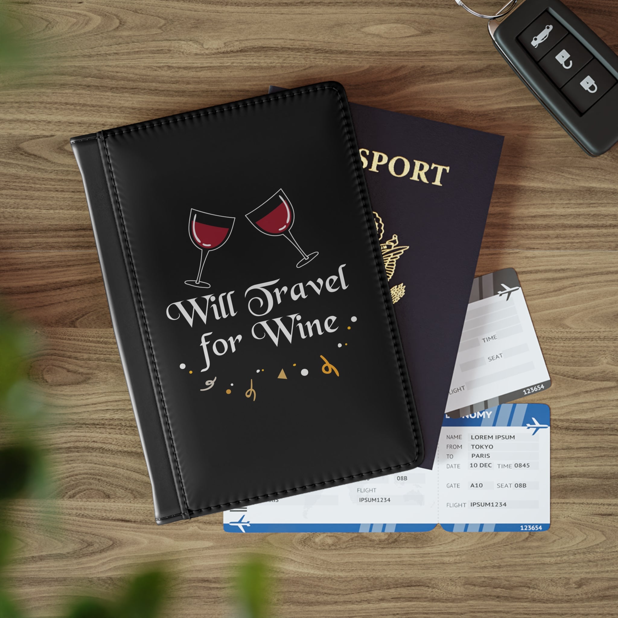 Will Travel for Wine Passport Cover | Wine Lover Travel Accessory