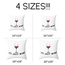 Funny Wine Lovers Pillow — Humorous Wine Quote Decorative Throw Pillow
