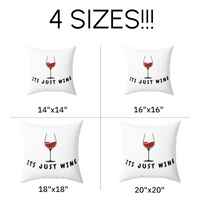 Funny Wine Lovers Pillow — Humorous Wine Quote Decorative Throw Pillow