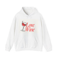 Love Wine Hoodie — Wine Glass Graphic Hooded Sweatshirt