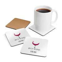 Coaster Set - Funny Wine Enthusiast Corkwood Coasters